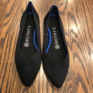 Rothy’s Black Pointed Flats "The Point"